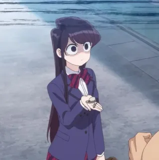 🦋 Komi Shouko Komi Can't Communicate Anime, Komi Can't Communicate, Komi Shouko, chocada, surpresa, garota anime telegram sticker