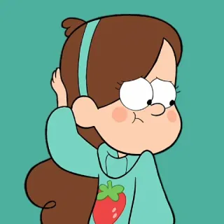 😓 Mabel Pines Gravity Falls cartoon, animated, tv show, mabel pines, strawberry, gravity falls telegram sticker