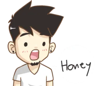😯 Honey Kartun, Madu, Lucu, Ekspresi, Terkejut telegram sticker