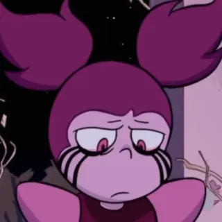 😞 Spinel Steven Universe Spinel, Steven Universe, cartoon, sad, pink whatsapp sticker