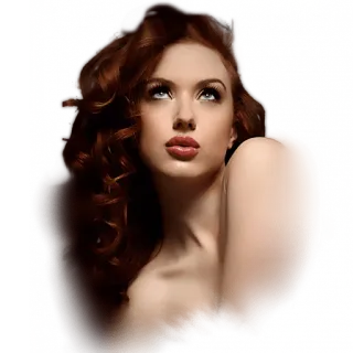 🥺 femme, rousse, portrait, beauté, glamour, mannequin telegram sticker