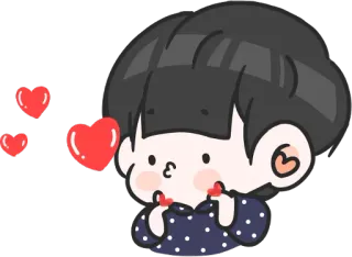 Polka Dot Boy :: @line_stickers telegram stickers