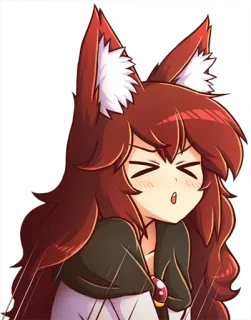 😚 Anime, Vosmeisje, Kemonomimi, Schattig, Cartoon telegram sticker