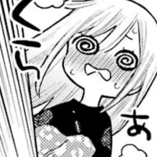 😳 あ Animé, Manga, Cartoon, Confus, Etourdi, Embarrassé telegram sticker