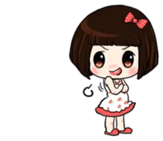 😼 Cartoon, Anime, Mädchen, Süß, Sticker telegram sticker