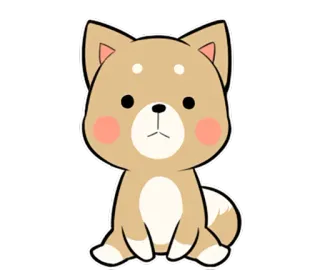 😶 собака, щенок, милый, животное, питомец, сиба ину telegram sticker