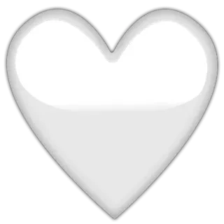 🤍 сердце, любовь, белый, эмодзи telegram sticker