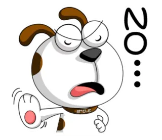 ✋ 20... chien, dessin animé, animal, expression, stop, vingt telegram sticker