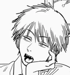 😜 Denji Chainsaw Man Anime, Manga, Chainsaw Man, Denji, Divertido, Dibujos animados, Personaje telegram sticker