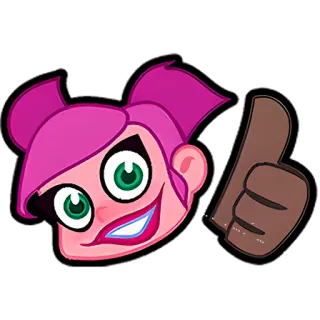 👍 cartoon, character, thumbs up, positive, sticker telegram sticker