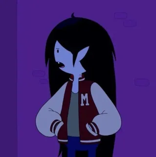 🖤 Marceline Adventure Time cartoon, vampire, character, Adventure Time, Marceline whatsapp sticker