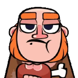 ๐ถ cartoon, character, man, food, meat, eating telegram sticker