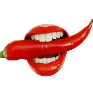💋 food, pepper, mouth, lips, spicy telegram sticker