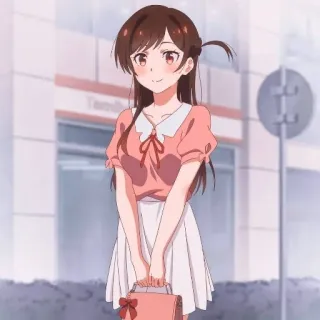 🦋 Chizuru Mizuhara Rent-A-Girlfriend Anime, Ragazza, Carina, Chizuru Mizuhara, Rent-a-Girlfriend, Cartone animato telegram sticker