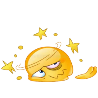 😵‍💫 dizzy, sick, emoji, cartoon, stars, confused telegram sticker