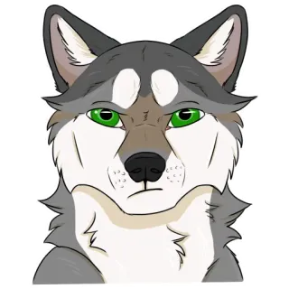 😵 lobo, animal, pegatina, mamífero, peludo, canino whatsapp sticker