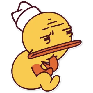 🤔 утка, моряк, мультфильм, эмодзи, милый, смешной telegram sticker