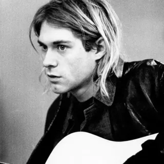 💀 Kurt Cobain 科特·柯本, 涅槃乐队, 垃圾摇滚, 音乐, 音乐家, 摇滚 telegram sticker