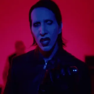 🌟 Marilyn Manson Мэрилин Мэнсон, Певец, Макияж, Знаменитость, Музыка telegram sticker