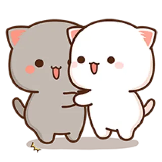 😁 süß, Katzen, Tiere, kawaii, Cartoon, Liebe, Freundschaft telegram sticker
