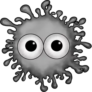 👀 blob, eyes, cartoon, cute, sticker, grey, blob character telegram sticker