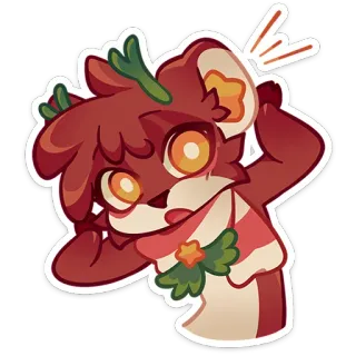 😱 Cartoon, Dier, Sticker, Kunst, Schattig, Illustratie, Fantasy telegram sticker