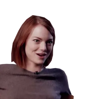 😜 Emma Stone 여배우, 유명인, 인물 사진, 여자, 빨간 머리 telegram sticker