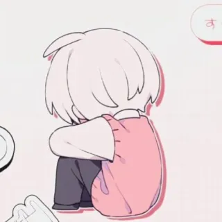 🍄 す грустный, аниме, мультфильм, плачущий, одинокий telegram sticker