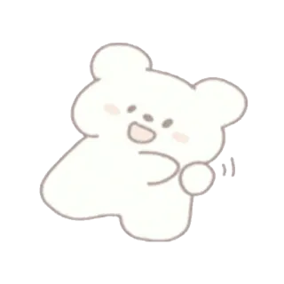 🍦 urso, desenho animado, fofo, animal, kawaii, adesivo telegram sticker