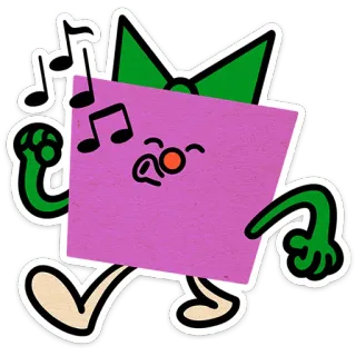 😗 kartun, karakter, musik, menari, animasi telegram sticker