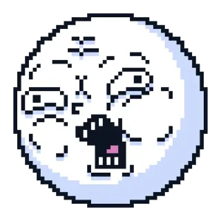 🥴 meme, rage face, internet meme, funny, pixel art, troll face telegram sticker