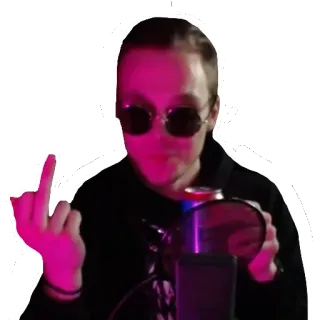 🖕 นิ้วกลาง, หยาบคาย, ไม่สุภาพ, ท่าทาง, คน telegram sticker