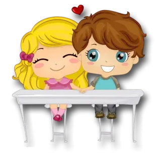 💞 dessin animé, couple, amour, relation, personnages animés telegram sticker