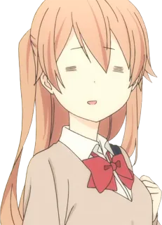 😵 anime, girl, cartoon, character, cute, pink hair, ponytail telegram sticker