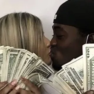 🌟 money, cash, couple, wealth, luxury, finance telegram sticker