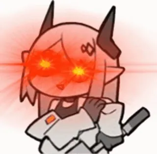 ✨ anime, character, laser eyes, angry, meme, irritated telegram sticker