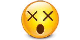 😵 Emoji, Tot, Benommen, Gesicht, Gelb, Emotion whatsapp sticker