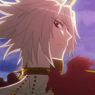 ☀️ anime, character, white hair, serious, male, manga telegram sticker