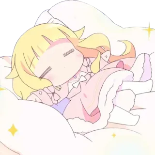 😴 cartoon, sleeping, cute, anime, kawaii, chibi, girl, blanket telegram sticker