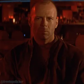 😐 @freetopsticker bruce willis, ritratto, attore, celebrità telegram sticker