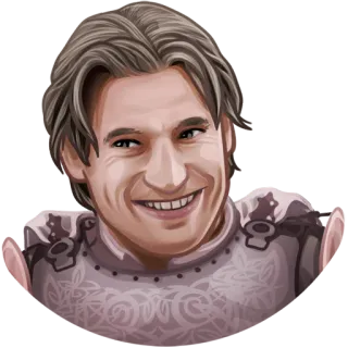 🗡 Jaime Lannister Game of Thrones jaime lannister, game of thrones, character, armor, smiling, portrait telegram sticker