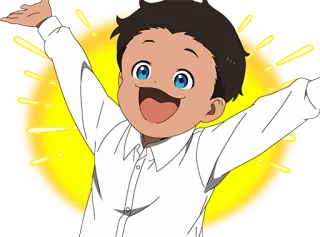 😆 desenho animado, anime, menino, sorriso, feliz, alegre whatsapp sticker