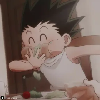 🍺 Gon Freecss Hunter x Hunter Anime, Manga, Comiendo, Personaje, Gon, Hunter x Hunter telegram sticker