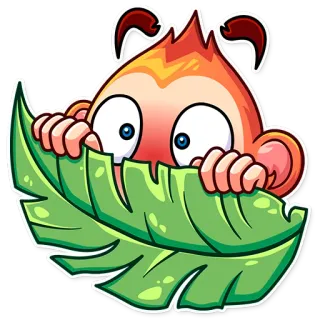 😳 singe, mignon, animal, autocollant, dessin animé, joueur, feuille telegram sticker