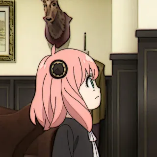 🎟 Anya Forger Spy x Family anime, spy x family, anya forger, cheveux roses, dessin animé, fille whatsapp sticker