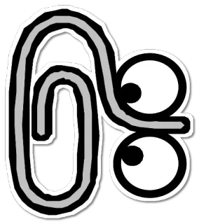 📎 глаза, скрепка, скрепка, геометрические фигуры, глаза-гоглы telegram sticker