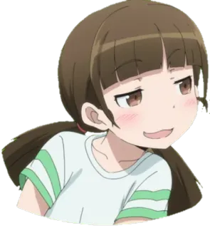 😏 anime, ragazza, cartone animato, personaggio, sorriso telegram sticker