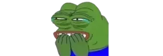 🤣 Pepe the Frog pepe, frog, meme, internet culture, expression, sad telegram sticker