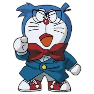 👆 Doraemon Doraemon, Cartoon, Katze, Brille, Fliege, Anime whatsapp sticker