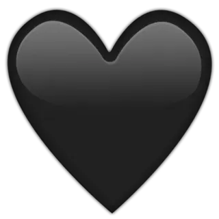 🖤 сердце, черный, любовь, эмодзи telegram sticker